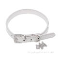 Hochwertige Bling -Designer Strass -PU -Hundehalsband